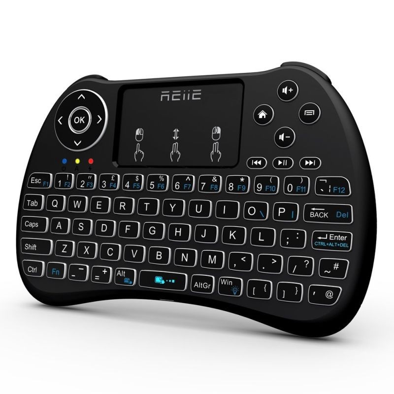 Mini tastatura iluminata, wireless cu touchpad, Reiie H9+ - imagine 11